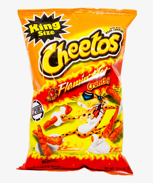 Cheetos USA Crunchy Flamin Hot King Size 3.5oz (99.2g)